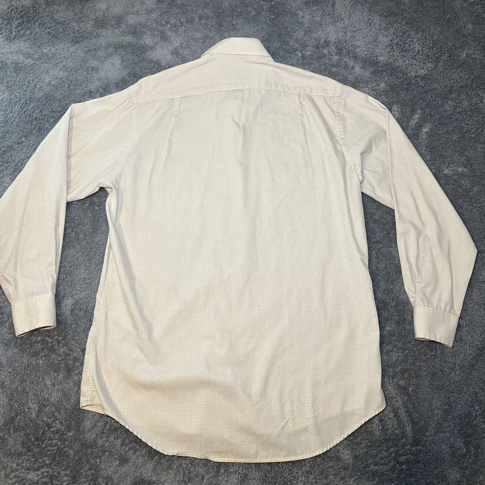 Barrington Mens Shirt Size 15.5 (32/33) Button Up Long Sleeve White Brown Shirt - Picture 13 of 16